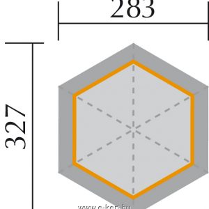 hatszögletű pavilon alapozási rajza Hatszögletű pavilon alaprajza Weka 233