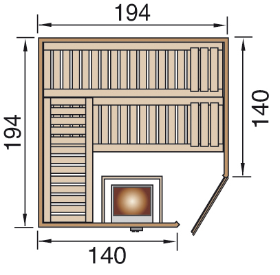 Weka finn szauna Varberg3 alaprajz