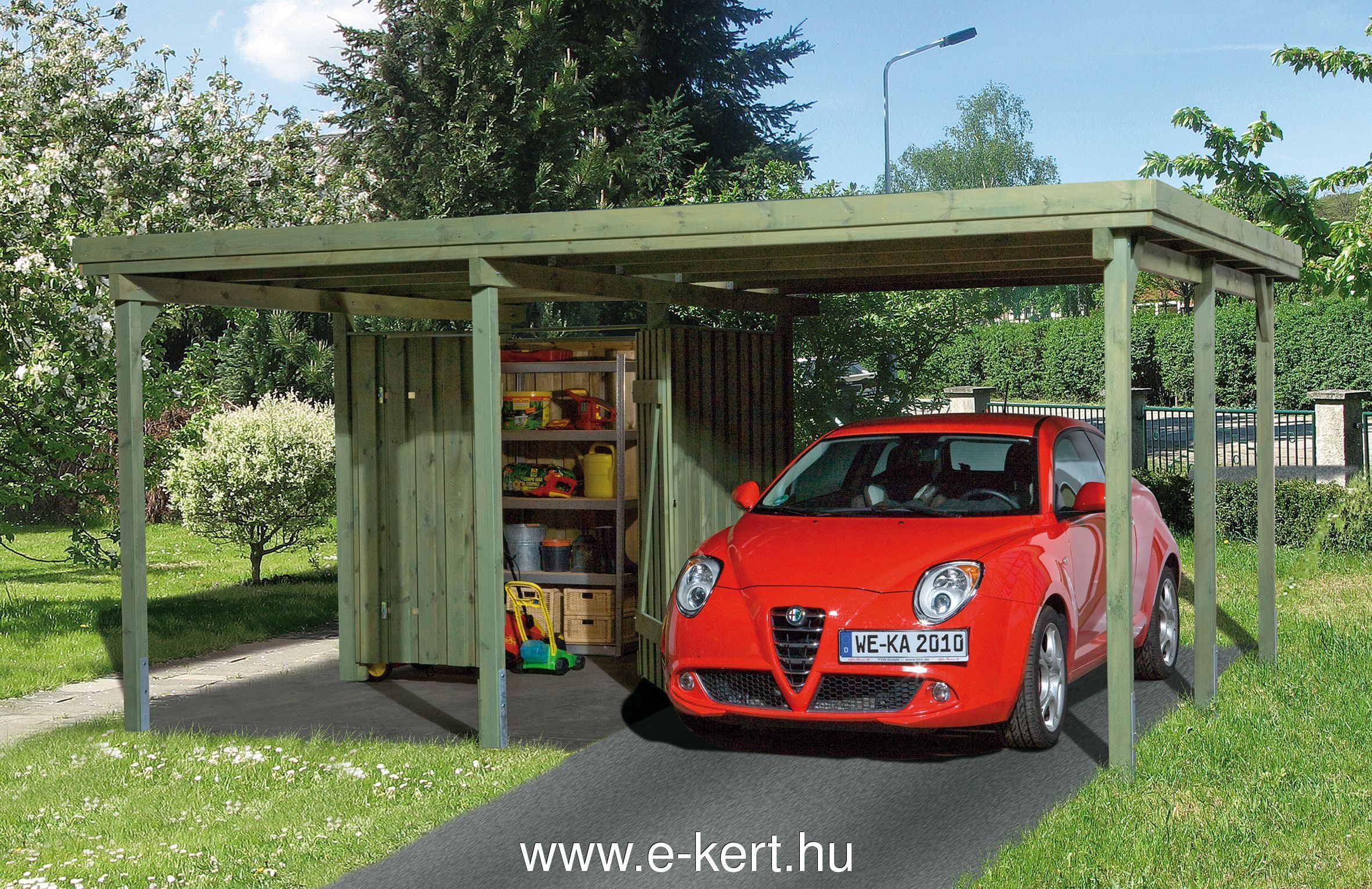 Nyitott garázstető Weka607