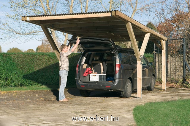 Praktikus nyitott garázs építés