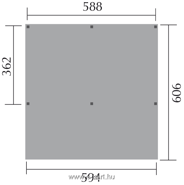 Autóbeálló kétállásos garázs Weka612 - Image 2