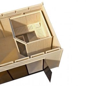 Cubilis_szaunaház_metszet Szaunaház belső elrendezése Cubilis