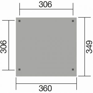 Pavilon alapozási rajza Weka 657_3535_00_01 Pavilon alapozási mérete Weka 657