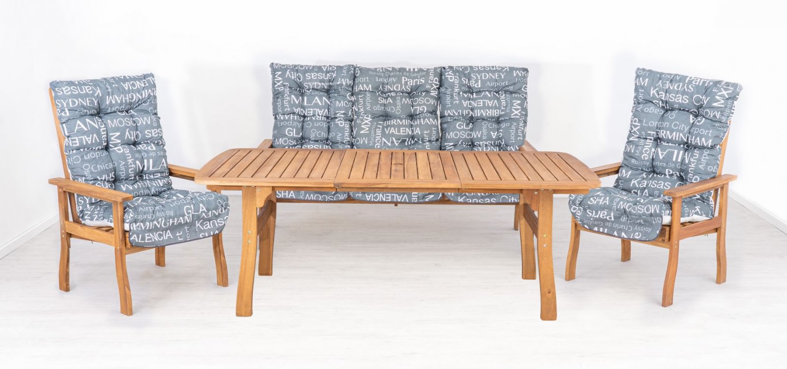 Keményfa kerti bútor pados szett M920