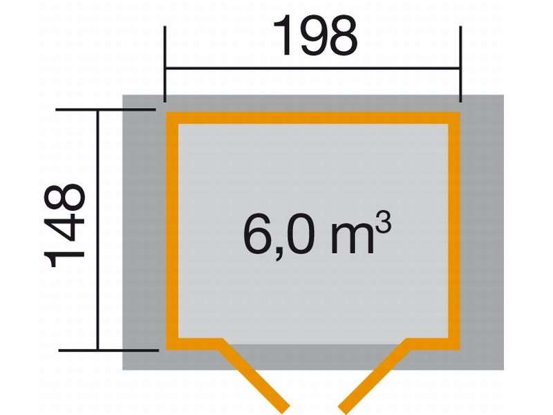 Szerszámtároló alapozási méret 316 faházhoz
