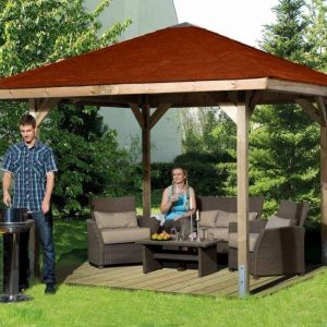 Kerti pavilon négyszügletű kivitel 380x380cm