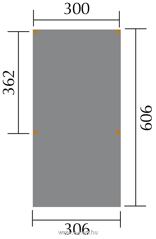 Autóbeálló nyitott garázs alapozási rajza Weka Y-garázs 612.3260.30.00