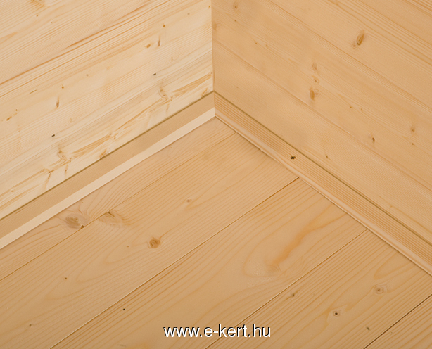 Padlózattal épített faház kivitel