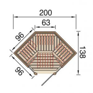 Helytakarékos sarok kivitelű infraszauna építés