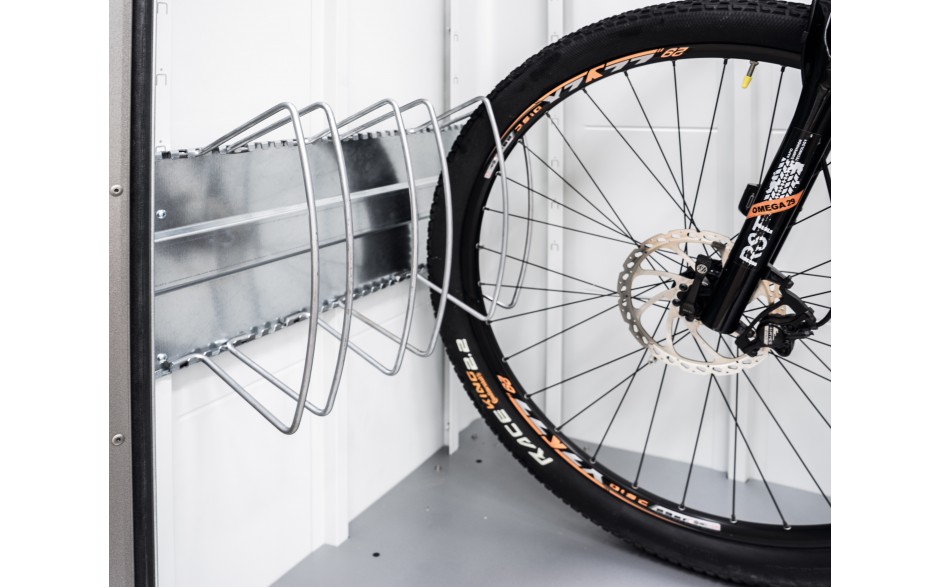 Könnyen beszerelhető biciklitartó Biohort tárolókba