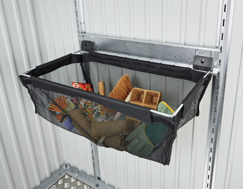 Fém kerti házakhoz kiegészítő tároló kosár