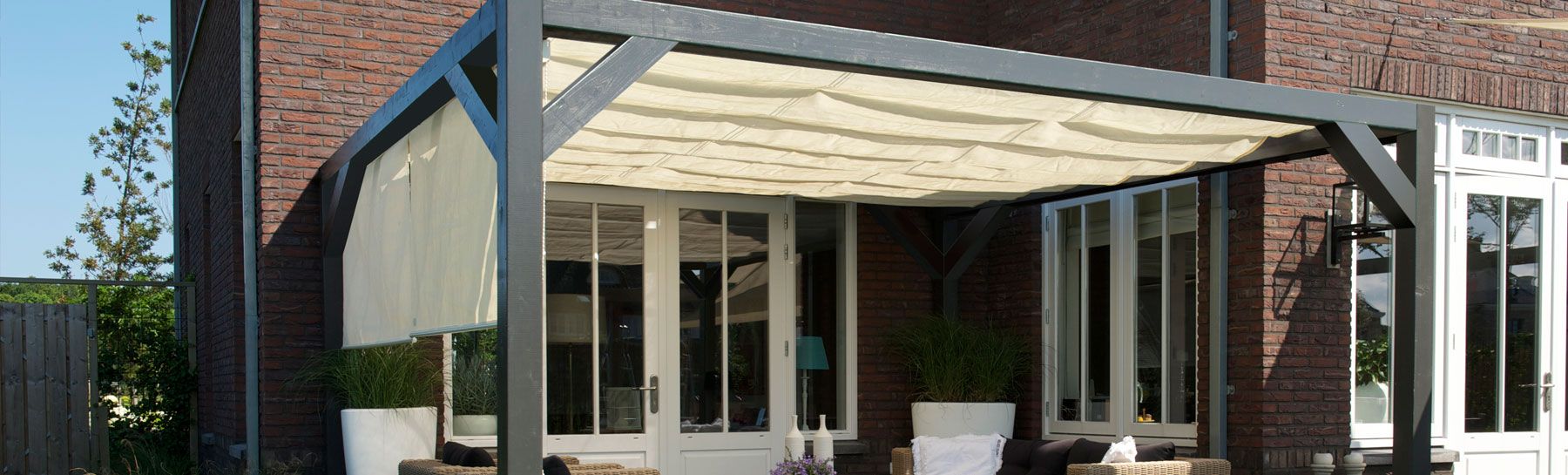 Elhúzható pergola árnyékoló 370x500cm terasz napvédelem - Image 11