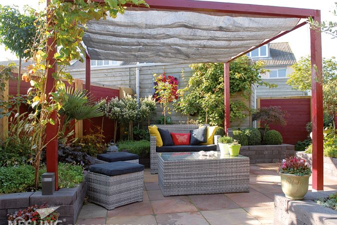 Elhúzható pergola árnyékoló 370x500cm terasz napvédelem - Image 15