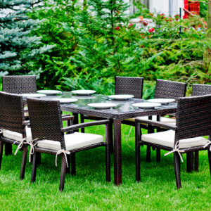 Időjárásálló rattan kerti bútor Ombroso kerti párnákkal együtt