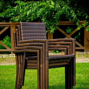 Karfás rattan szék párnával Ombroso