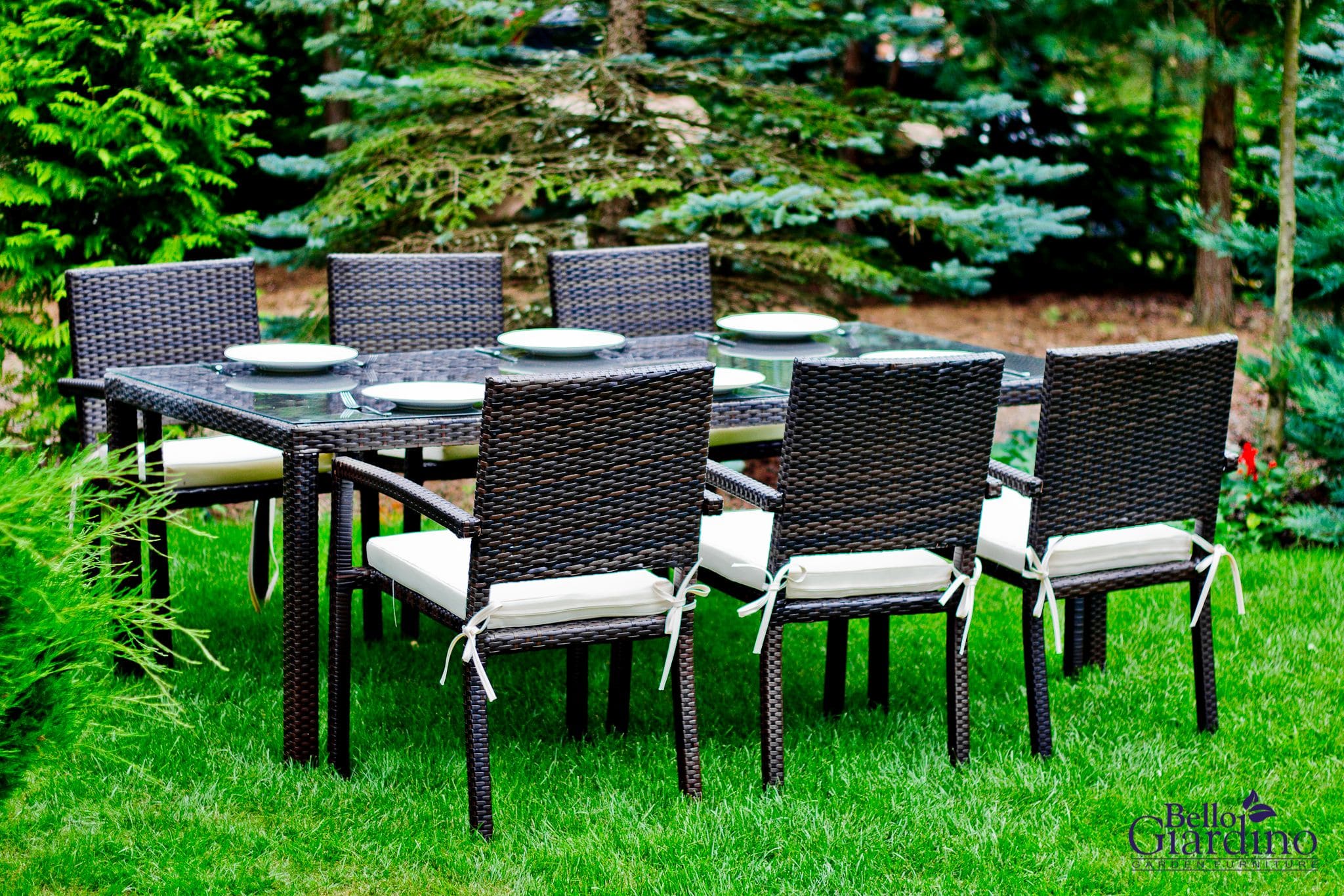 Ombroso rattan kerti garnitúra párnákkal