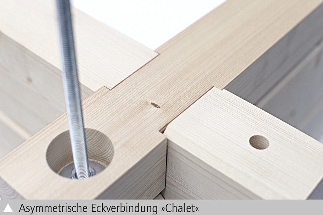 Skanholz gerendaház sarok csomópontja