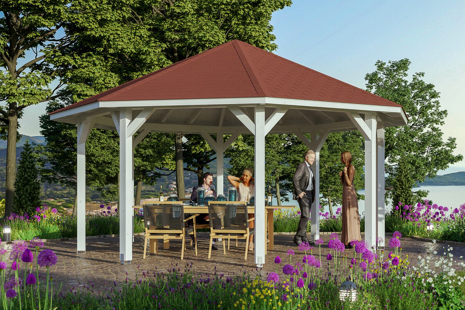 Nyolcszögletű kerti pavilon Nice371 - Image 5