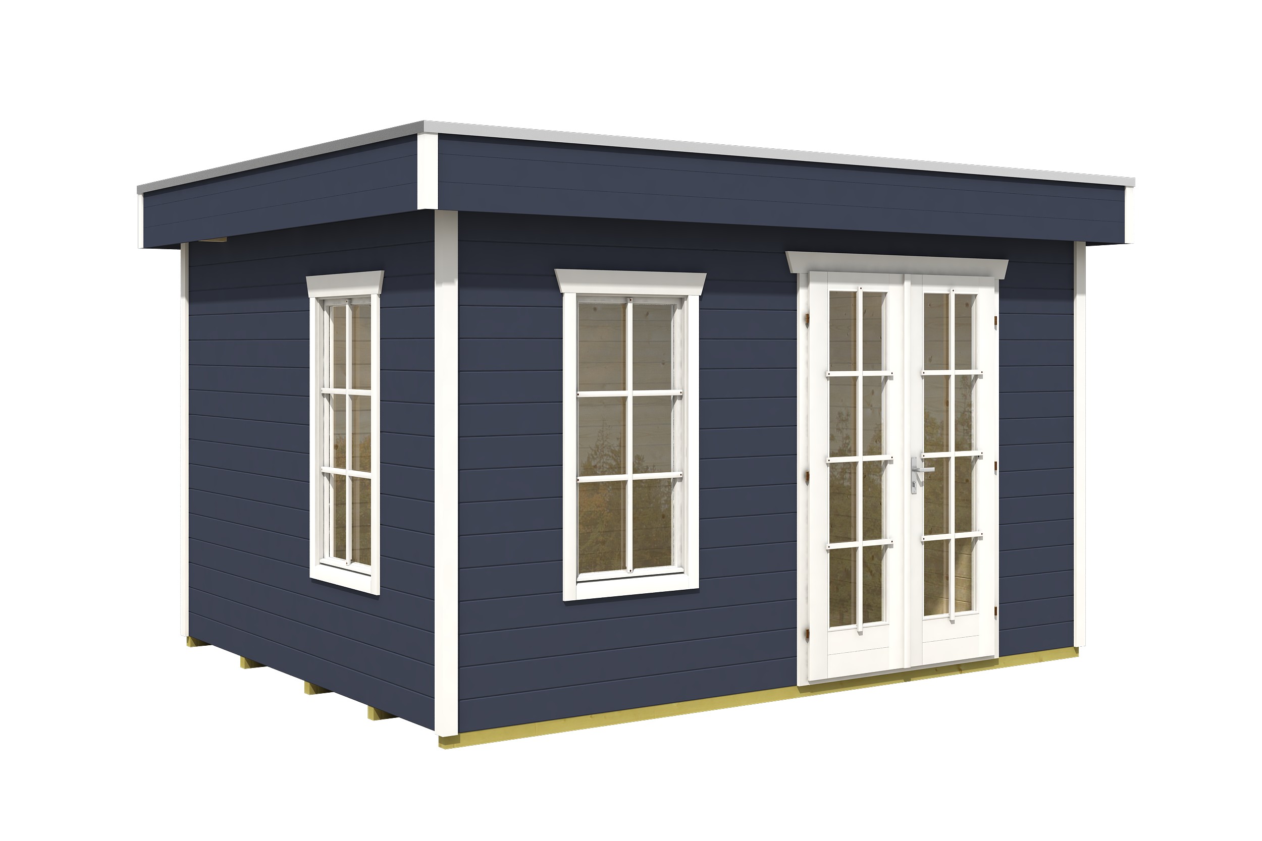 Faház lapostetős lefestve