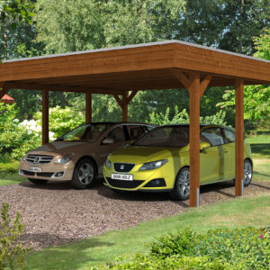 Kétállásos nyitott garázs 2 autónak