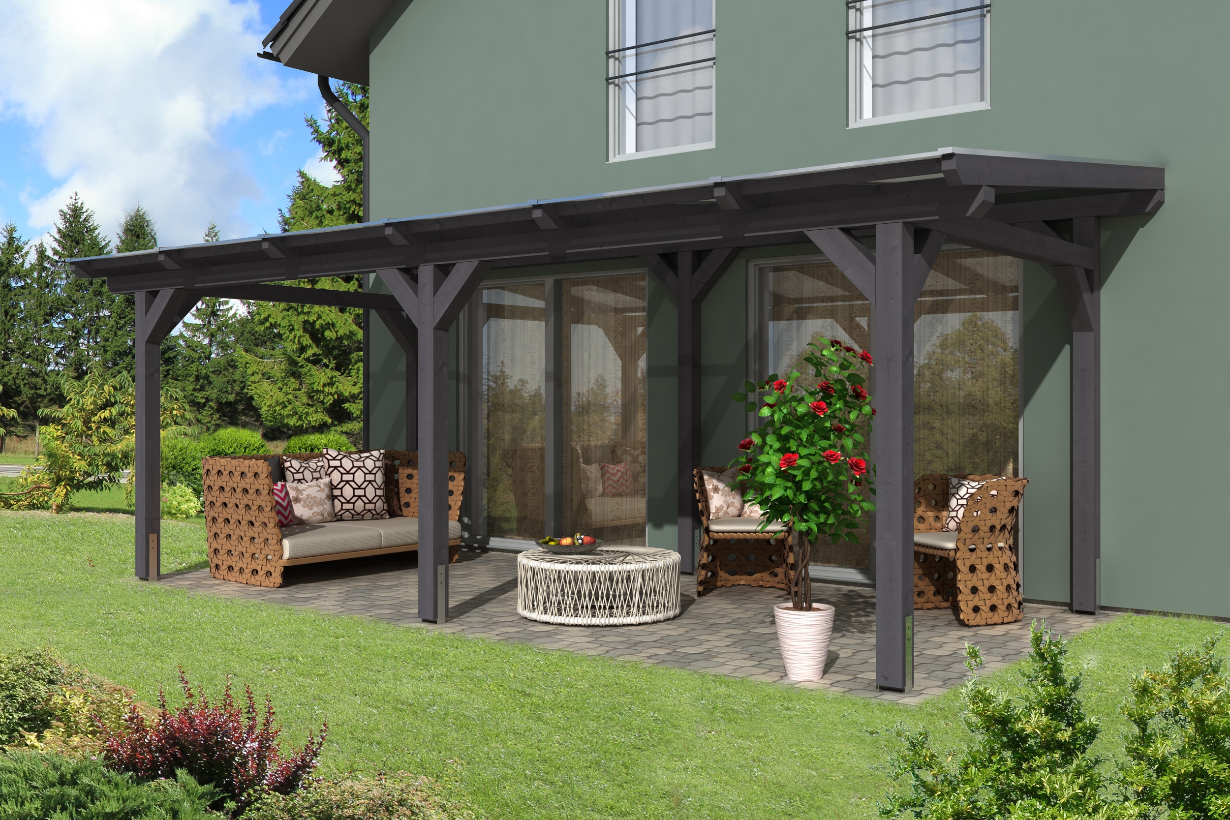 Terasztető autóbeálló Siena garázstető - Image 8