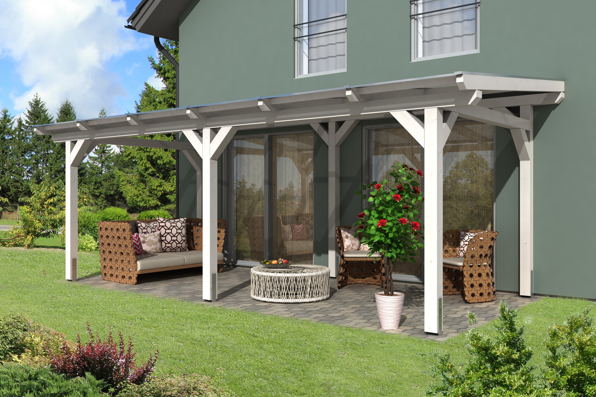 Terasz tető garázs választható színekben