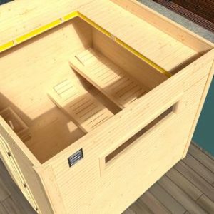 Szaunaház 533.2525 Weka tetőszigetelés 533-as szaunaház kialakítása