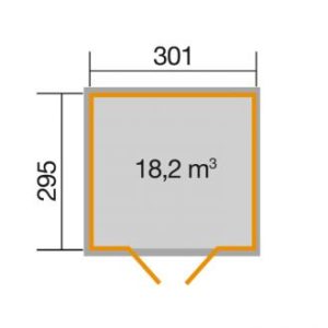 Faház szerszámtároló alapozási mérete 218/3