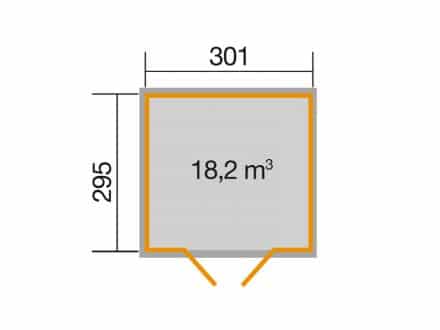 Faház szerszámtároló alapozási mérete 218/3
