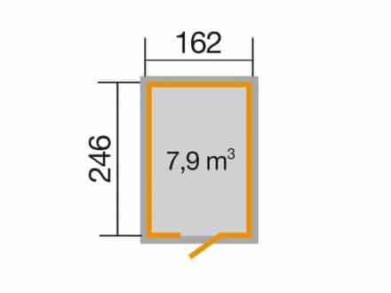 Szerszámtároló alaprajza 348