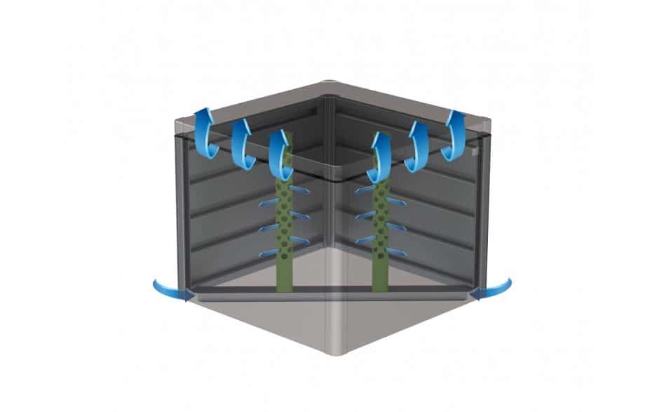 Komposztló láda fém komposztláda MonAmi