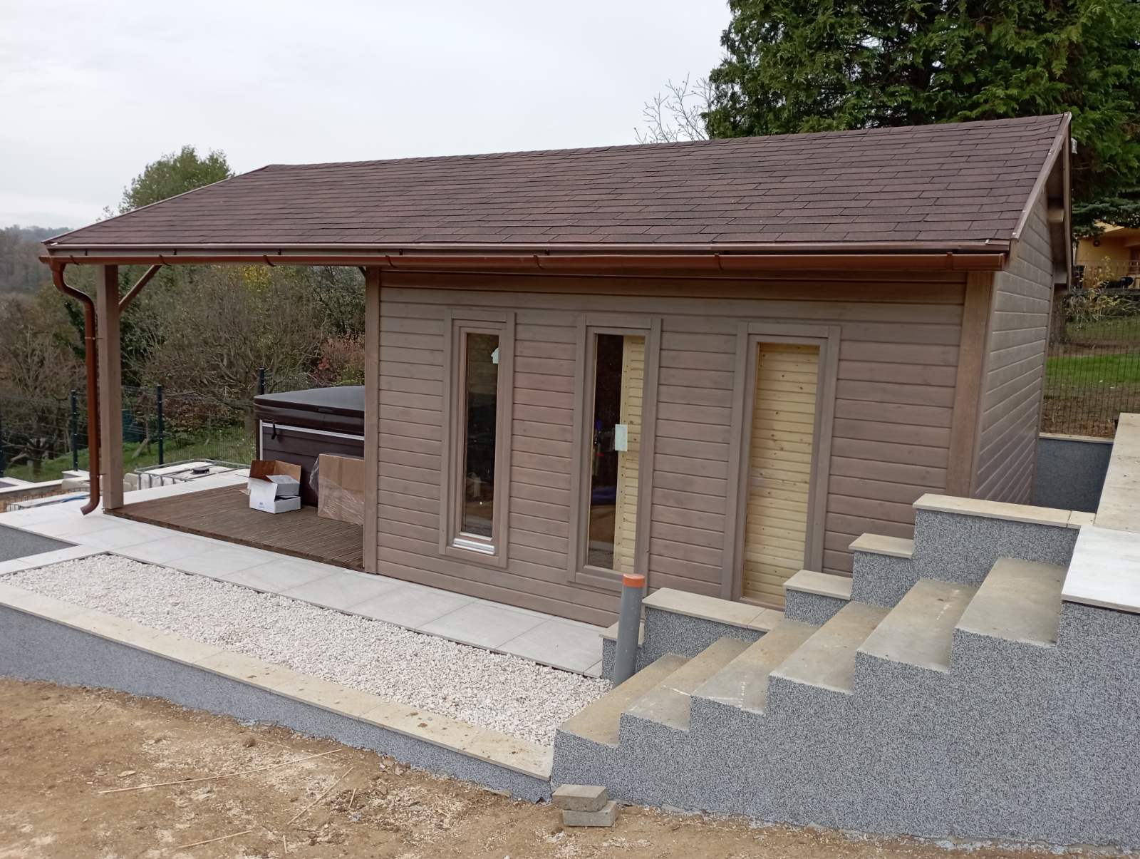 Szaunaház modern gerendaház terasszal - Image 4