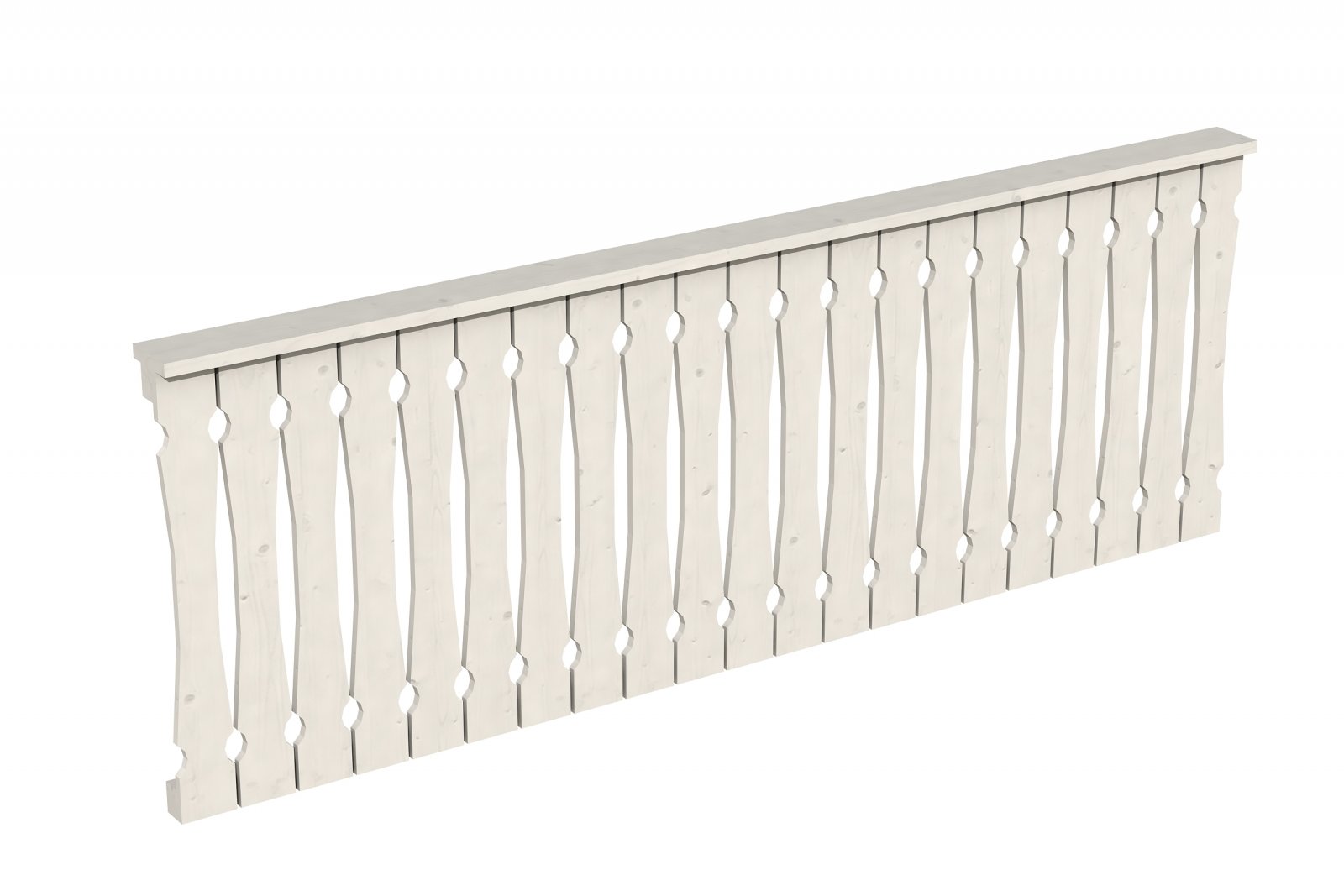 Pavilon korlát I-kivitel fehér