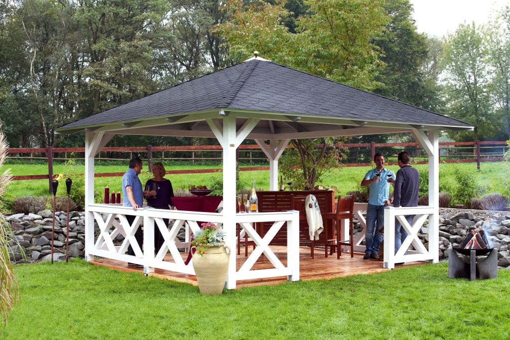 Négyszögletű pavilon Cannes szaletli extra kiegészítőkkel