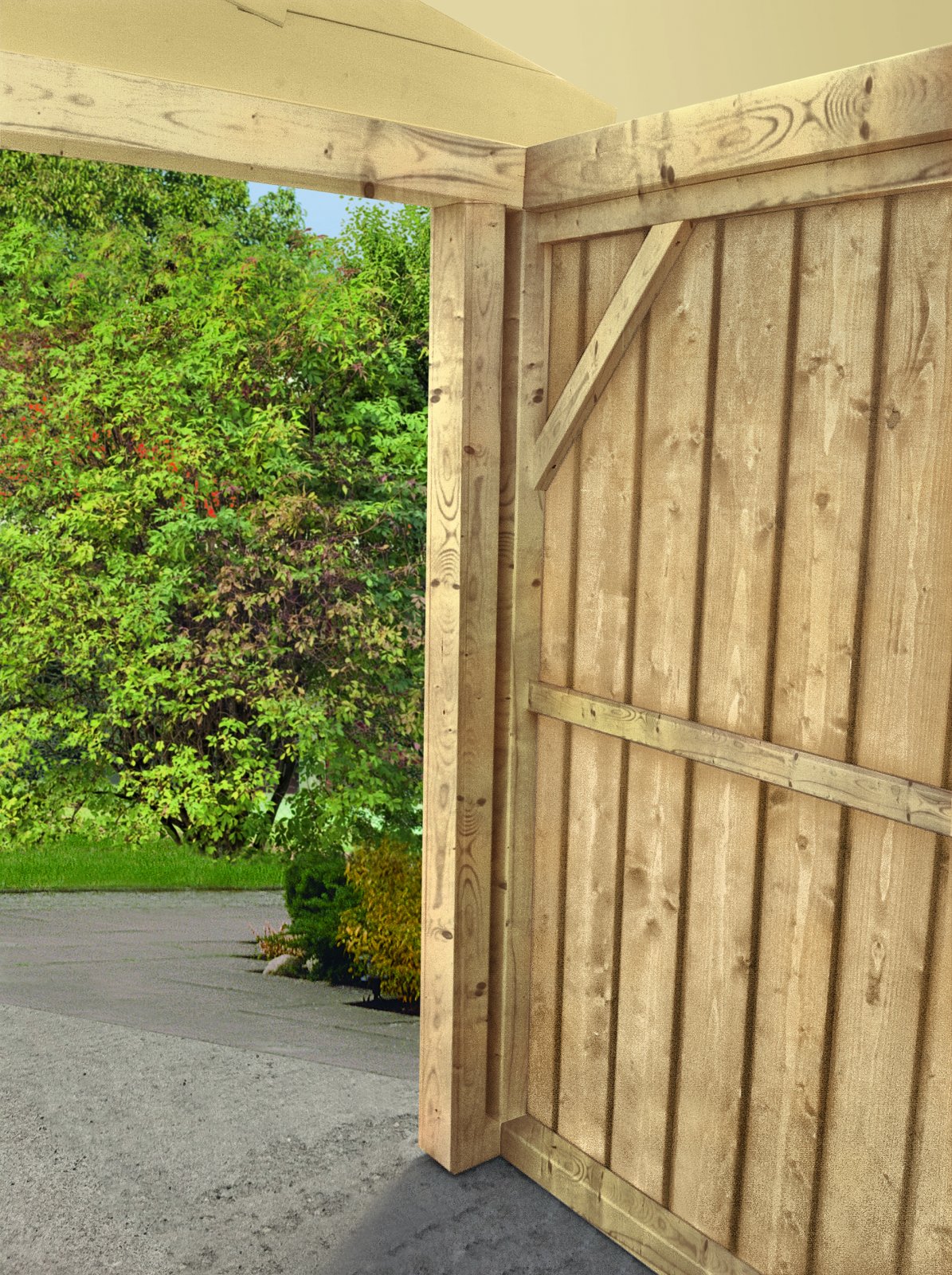 Garázs falszerkezet kialíktása Falun