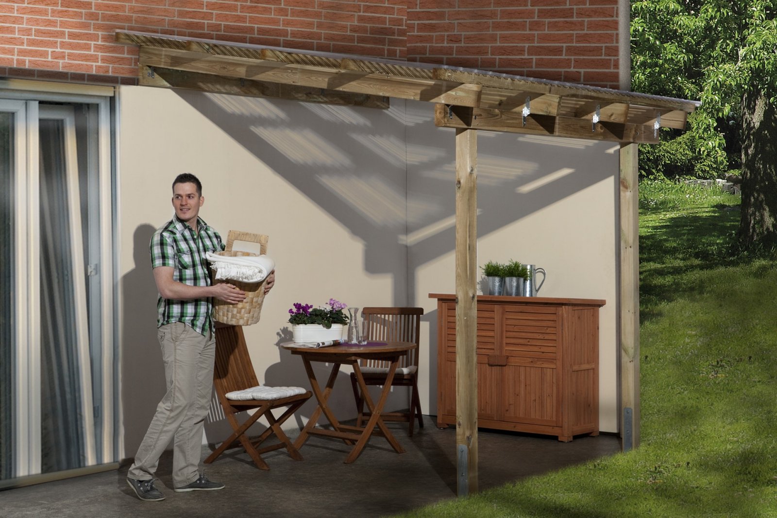 Terasztető nyitott garázs Weka 671 előtető - Image 21