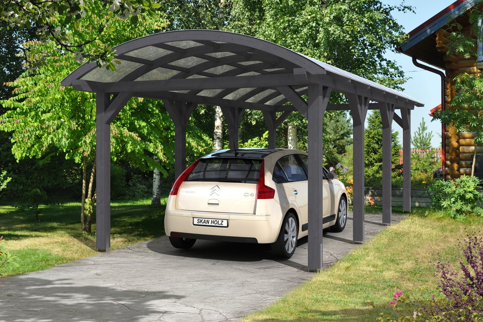 Egyállásos garász Franken szürke