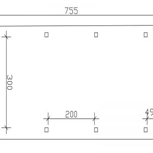 Garázs alaprajza Skanholz Franken