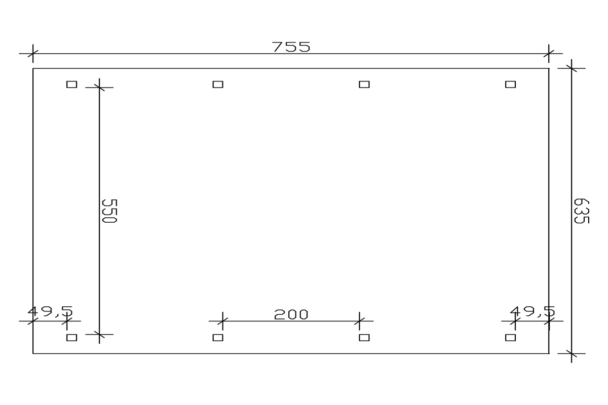 Garázstető Franken 2méretben polikarbonát pavilon - Image 3
