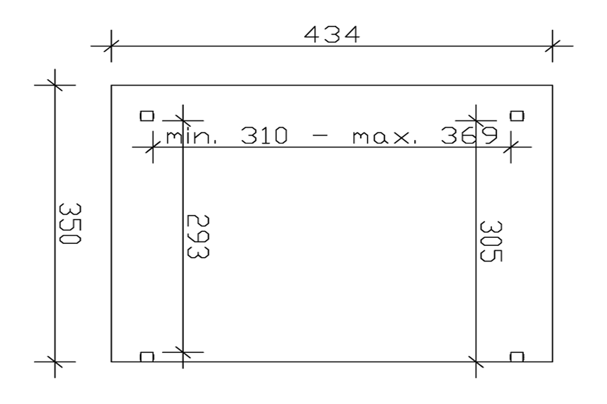 Terasztető 434x350cm Sanremo