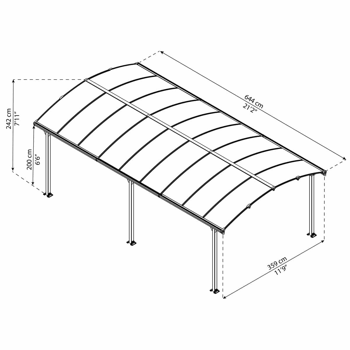 Palram garázs Arcadia 6000