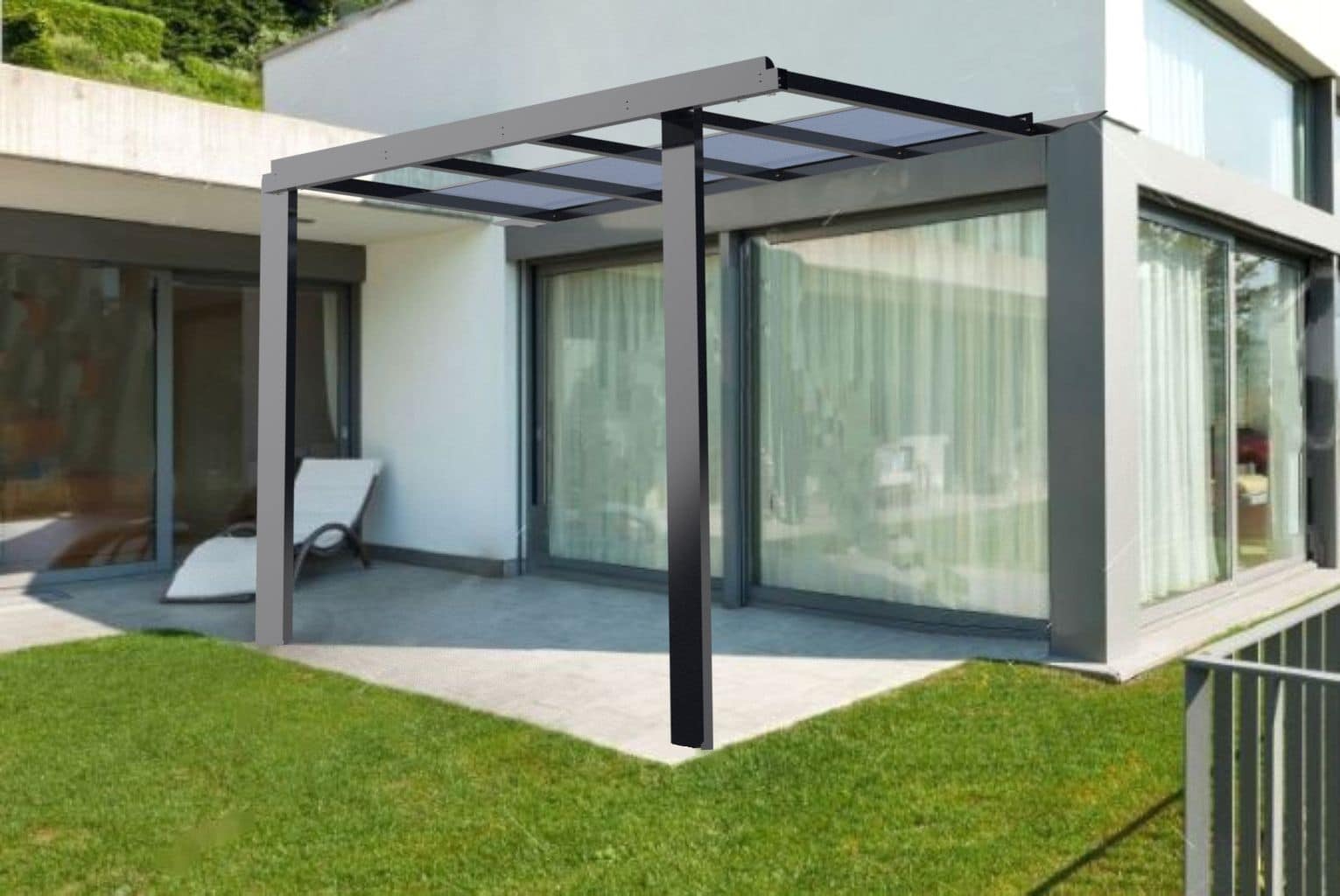 Terasztető_elhúzható árnyékolóval