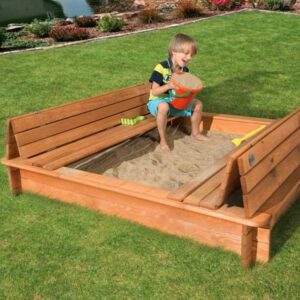 Weka fa homokozó láda