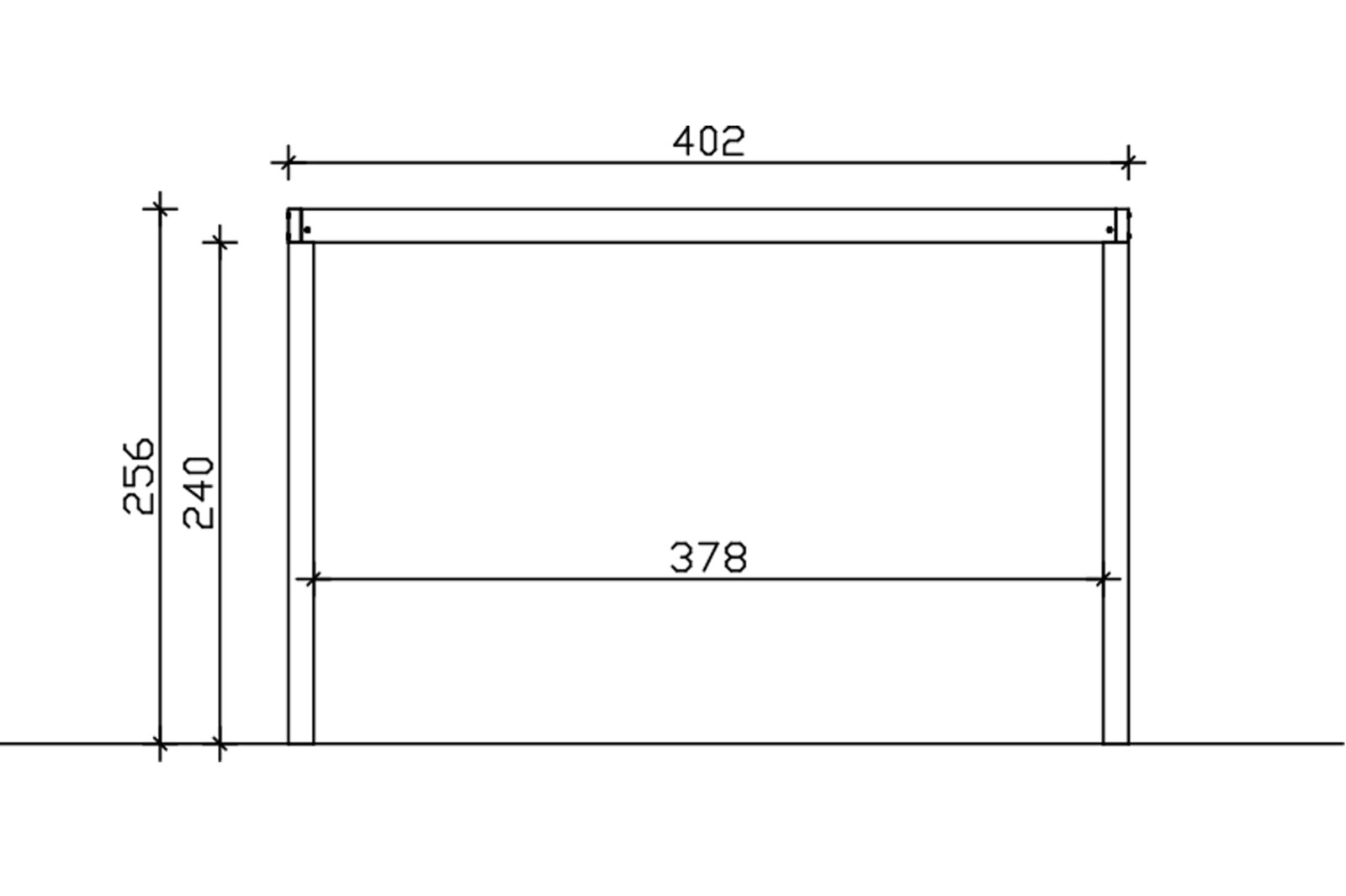 Pergola Bari2 méretei