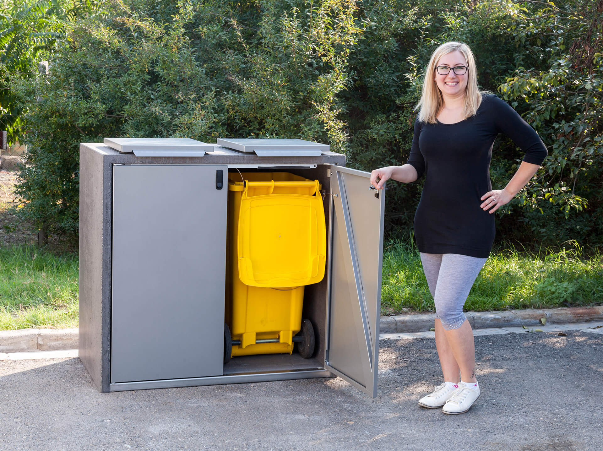 Felültöltős kukatároló Kubio