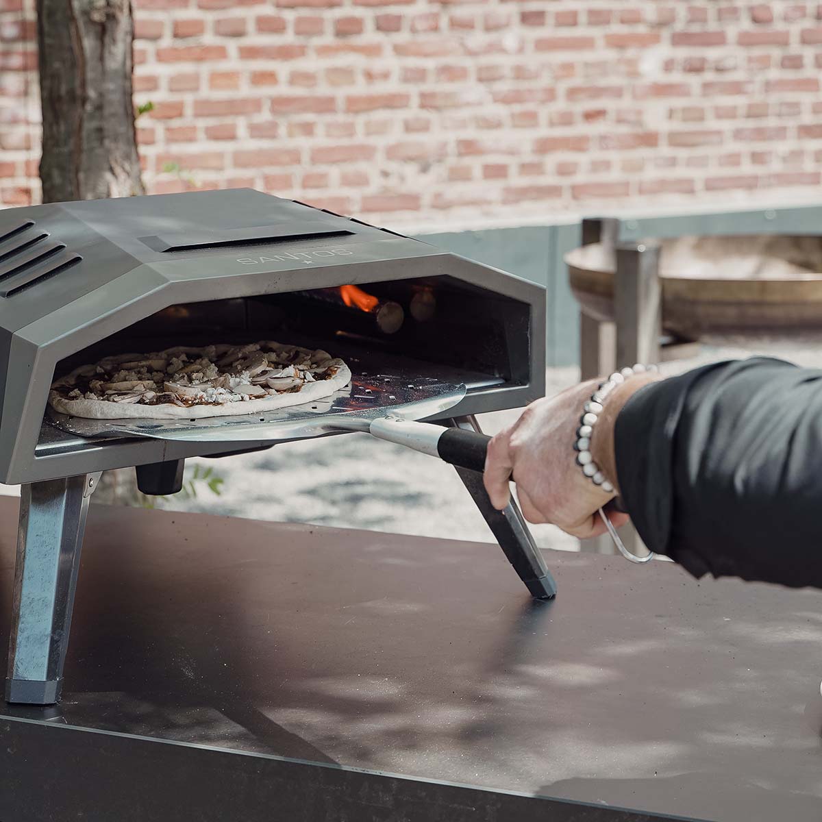 Pizzasütő mobil gázgrill Santos O160