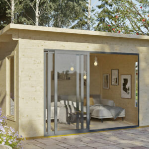 Faház elhúzható ajtóval