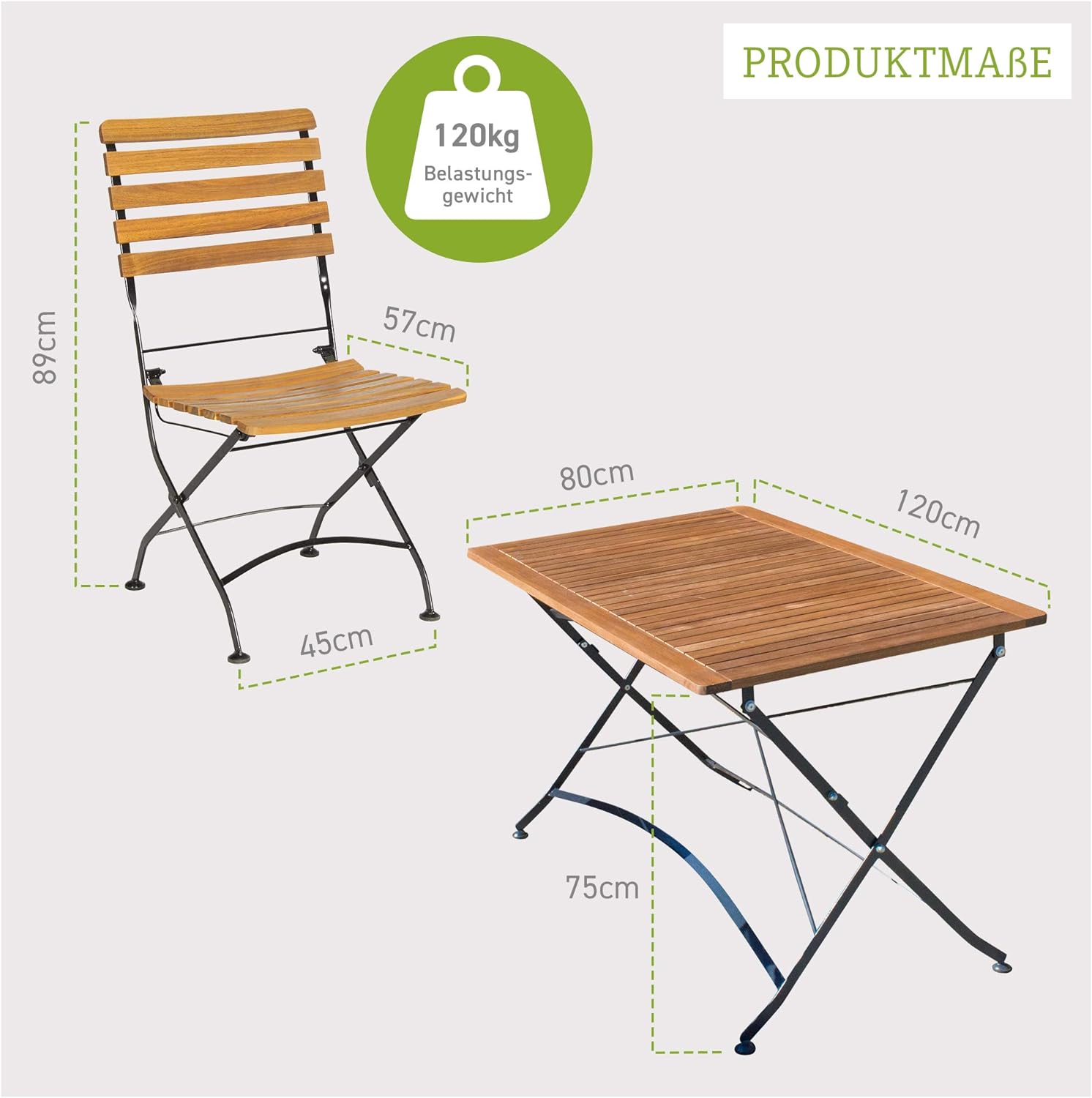 Fém kerti bútor Lindau terasz garnitúra - Image 2