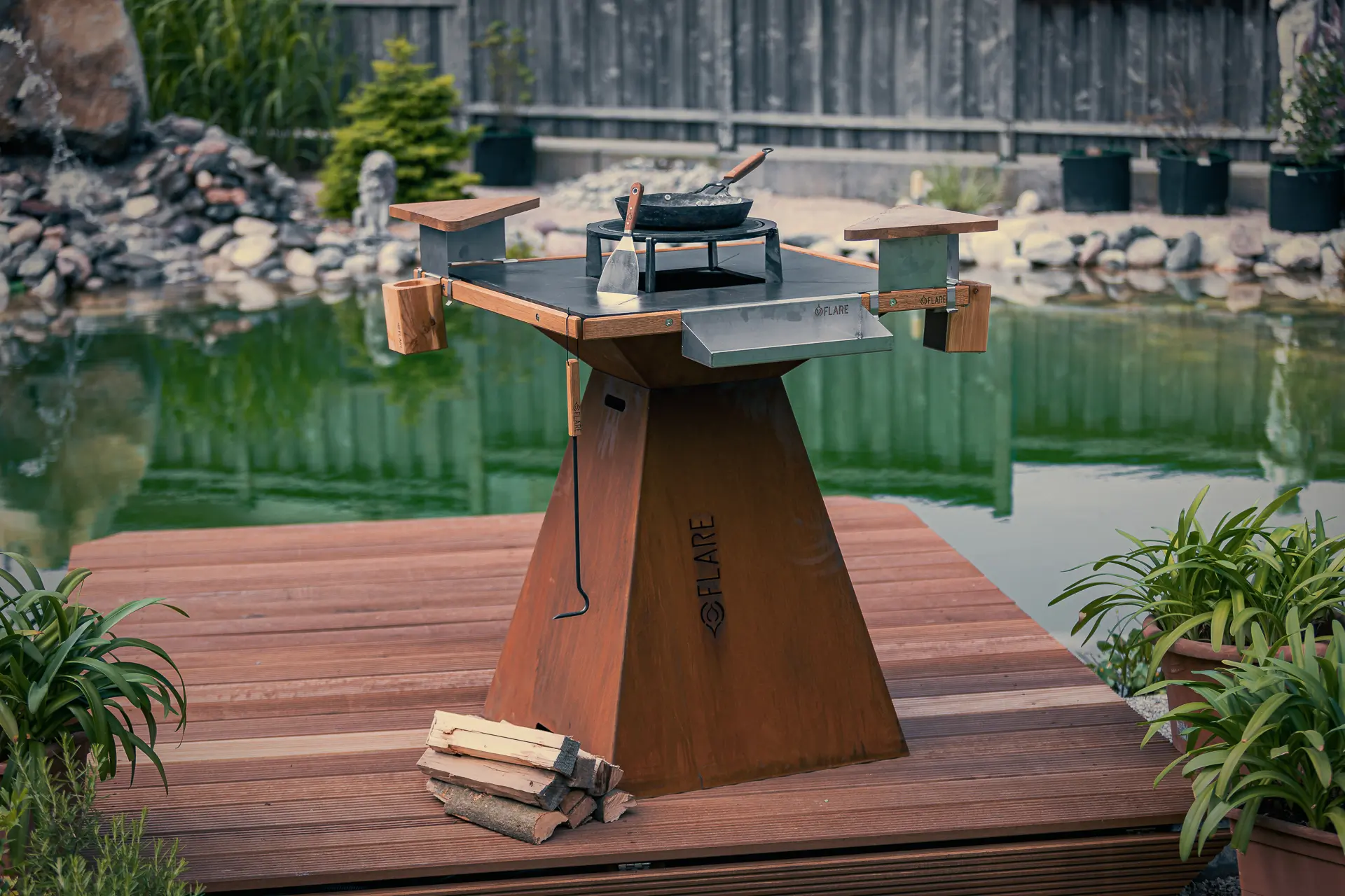 Flare kerti sütő grill Corten