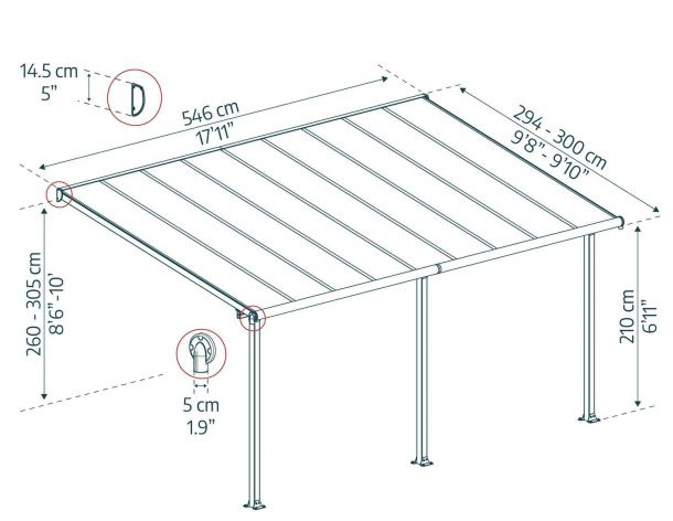 Terasztető Canopia Olympia 6méretben - Image 3